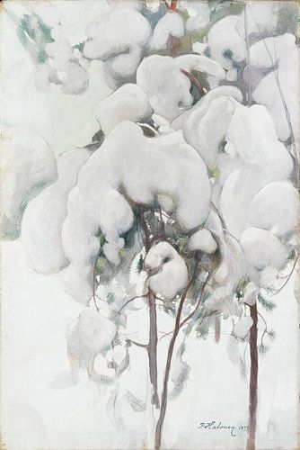 Met sneeuw bedekte dennenboompjes, 1899, Pekka Halonen