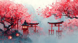 malerische japanische Kunst von Egon Zitter