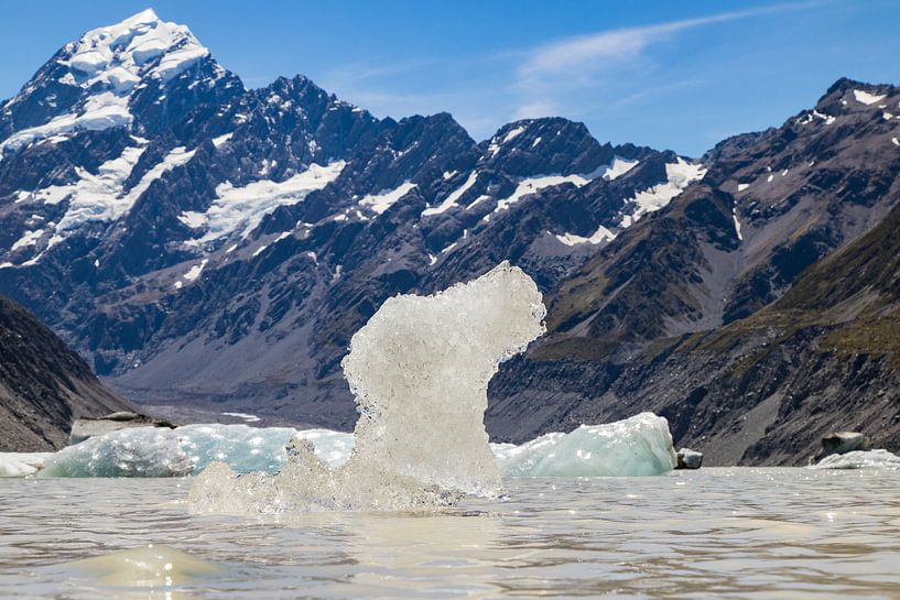 Hooker Valley Track, Mt Cook, Nieuw Zeeland van Willem Vernes