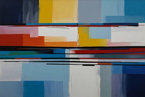 Abstracte Rivier van Kleur in Moderne Stijl