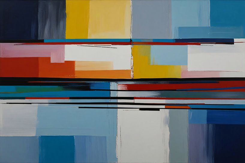 Abstracte Rivier van Kleur in Moderne Stijl van Art & Soul Creations