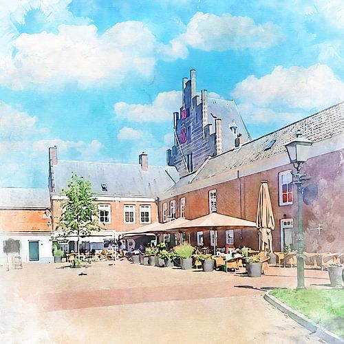 Vue de Campveerse Toren avec terrasse à Veere