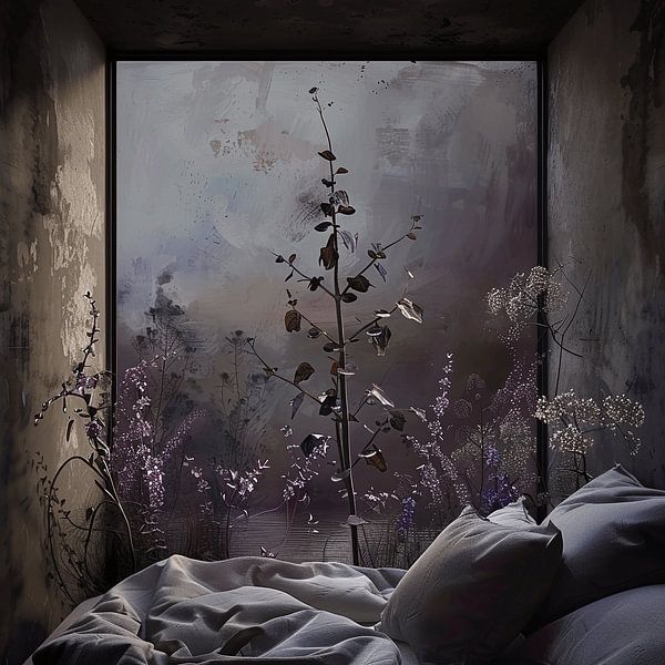 Une chambre florale avec vue par Karina Brouwer
