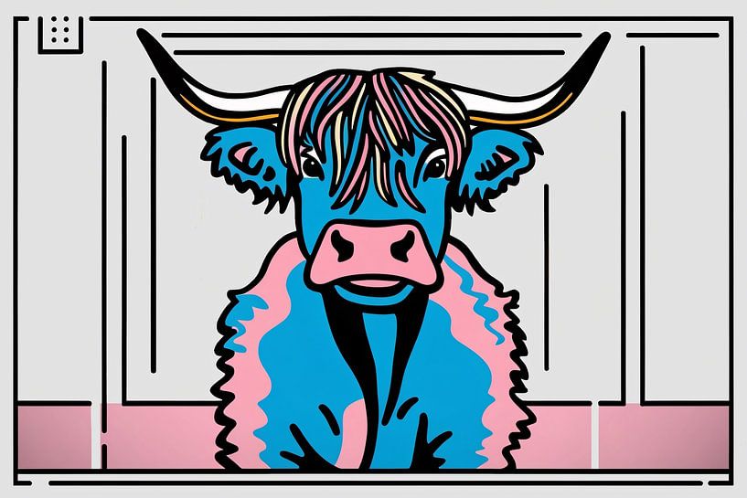 Scottish highlander in pop-art style by Imperial Art House