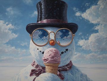 Bonhomme de neige sur Art Merveilleux