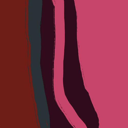 Peinture abstraite minimaliste aux couleurs chaudes dans un style rétro II