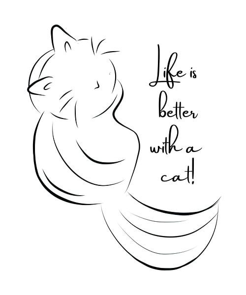 LA VIE EST MEILLEURE AVEC UN CHAT par ArtDesign by KBK