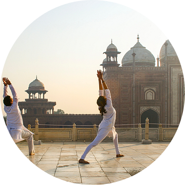Ochtend Yoga bij de Taj Mahal van Martijn