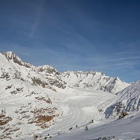 Le grand glacier d'Aletsch Moosfluh en hiver sur Martin Steiner