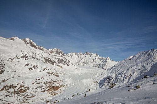 Great Aletsch Glacier Moosfluh in winter by Martin Steiner