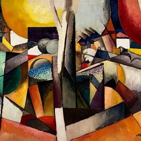 Albert Gleizes - Kubistisch landschap (1914) van Peter Balan