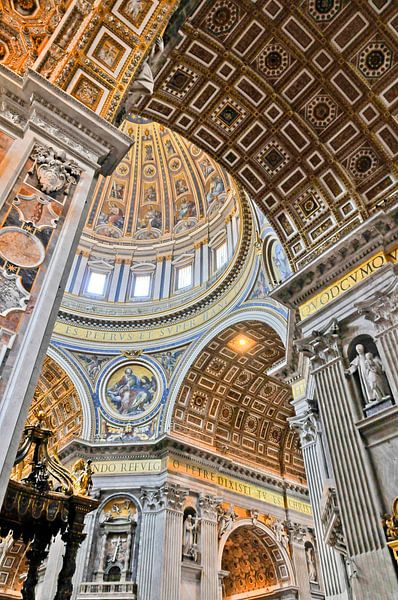 Gewölbe in der Peterskirche im Vatikan von Lars-Olof Nilsson