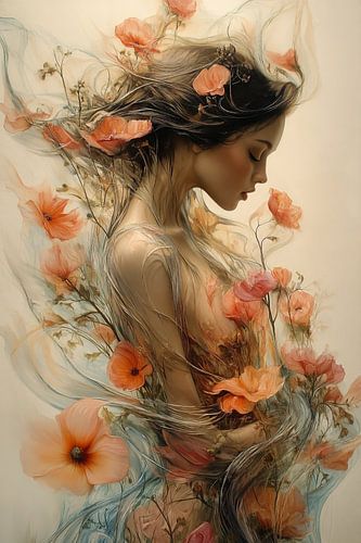 Blumentanz in Orange