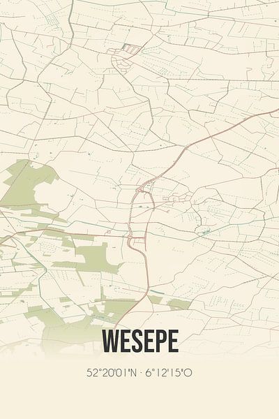 Carte ancienne de Wesepe (Overijssel) par Affiches de lieux