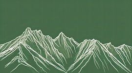 Modern Mountain Landscape Art for Living Room and Bedroom