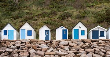 Beach houses by the sea 01 by Mia Art and Photography