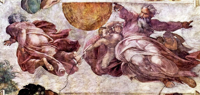 Fresco in the Sistine Chapel, Michelangelo by Masterful Masters