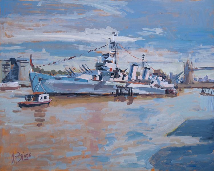 HMS Belfast in the sun by Nop Briex