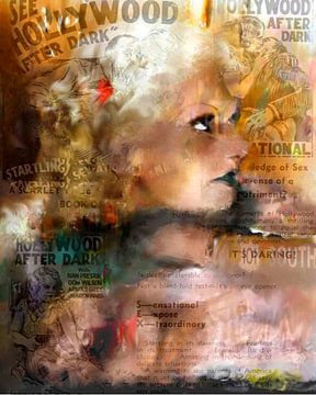 Jean Harlow Pop Art Canvas