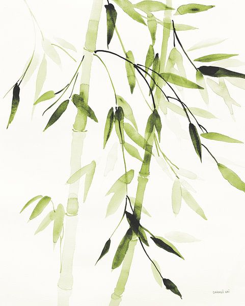 Bamboo Leaves V Green, Danhui Nai by Wild Apple
