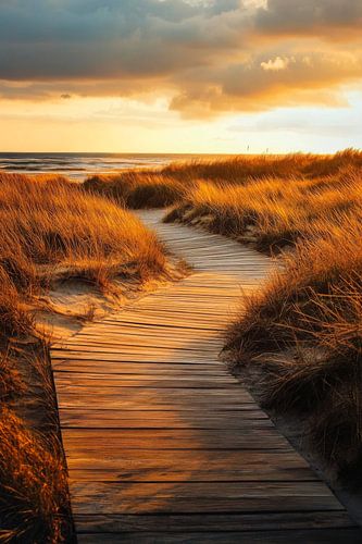 Chemin à travers les dunes