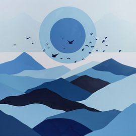 Minimalistische Landschaft von Poster Art Shop