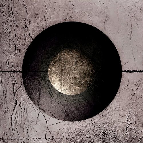 Modern Abstract in lila paars met zwart. Wabi-Sabi. Minimalisme. 1