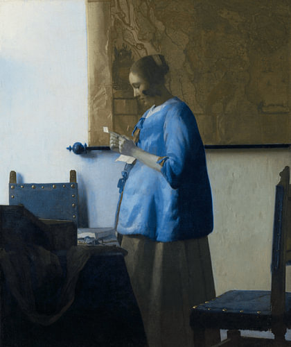 Woman Reading a Letter - Johannes Vermeer