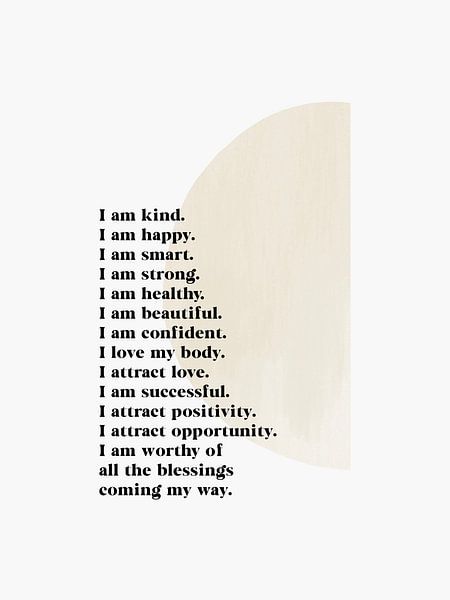 Affirmationen | Schwarz von Bohomadic Studio