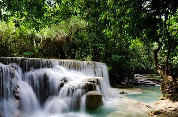 Laos, Kuang Si watervallen sur Eline Willekens