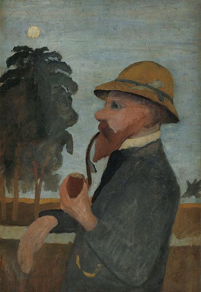 Paula Modersohn-Becker-Otto Modersohn with a pipe by finemasterpiece