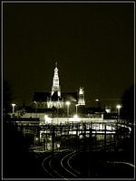 Blick vom Bahnhof Spaarnwoude in Richtung Haarlem (2021 02 04)