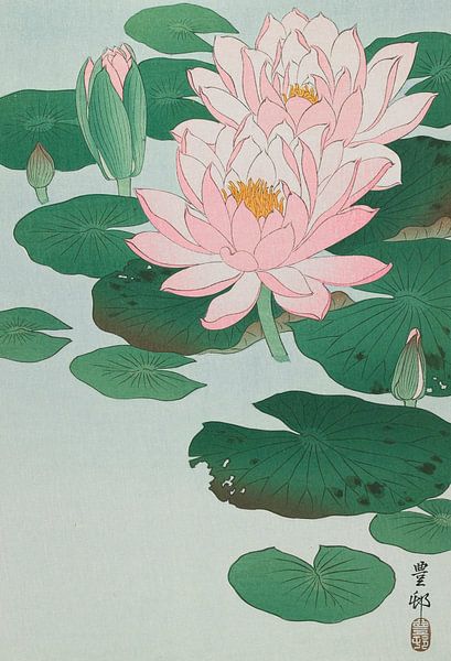 Lily d'eau, Ohara Koson par Des maîtres magistraux
