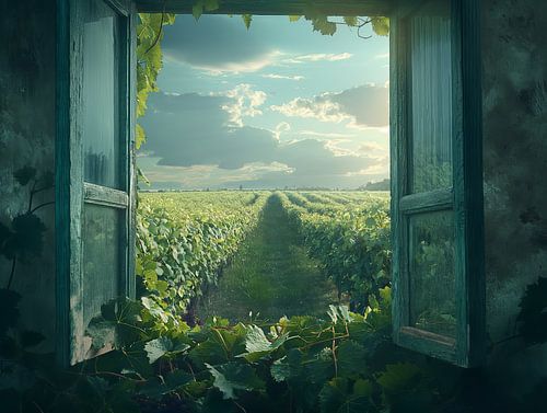 uitzicht door  het raam