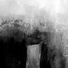 Impression abstraite noire et blanche grise sur Ela Szczepaniak