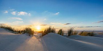 Coucher de soleil dans les dunes III sur Christoph Schaible