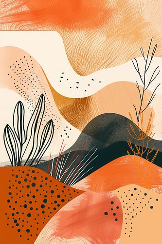 Zachte kleuren lijnkunst pastel