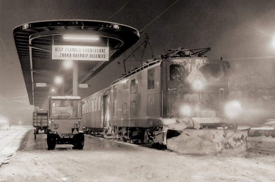 FO HGe 4/4 I Balkonlok van de Furka-Oberalp Bahn