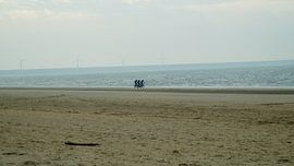 Radfahrer am Strand von Luna Reehorst