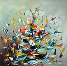 Bunte Blumen von Gena Theheartofart Miniaturansicht