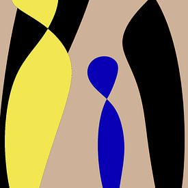 Silhouettes abstraites, art numérique, décoration murale, art abstrait sur Joyce Kuipers