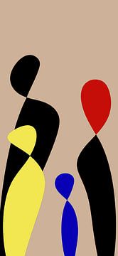 Abstract silhouettes, digital art, wall decoration, abstract art