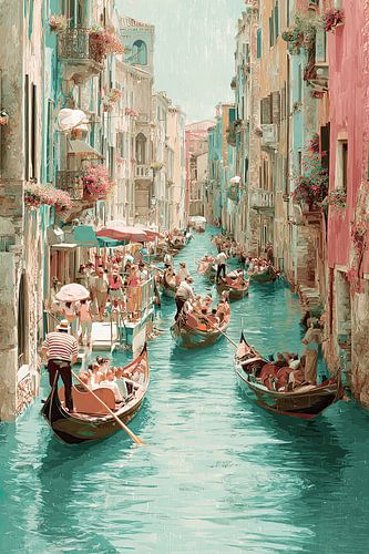 Gondola Jam – Vintage Venetië Poster