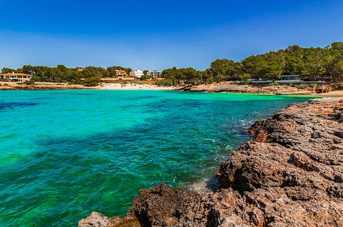 Prachtig uitzicht op het strand van Portocolom op Mallorca