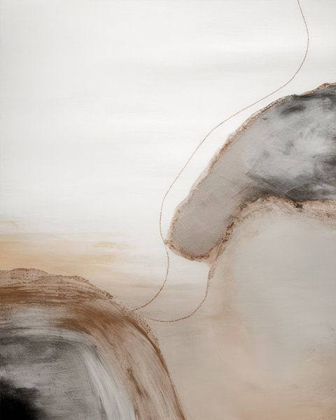 Wabi-sabi abstract in earth tones by Studio Allee