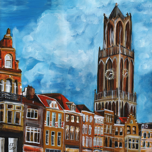 Utrecht - View of the Cathedral and the Fish Market