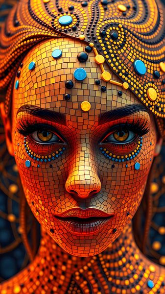 Mosaïque de motifs futuristes et de tons chauds par Bart Veeken