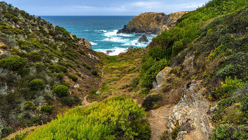 Uitzicht tijdens wandelen Fisherman's Trail (Portugal) van Jessica Lokker