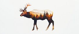 Hirsch und Natur von Poster Art Shop
