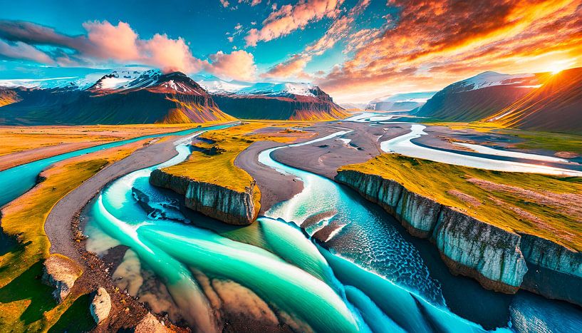 Dream landscape with river by Mustafa Kurnaz